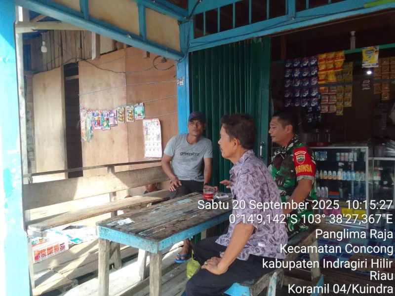 Himbauan Babinsa untuk Lingkungan Bersih dan Aman di Panglima Raja