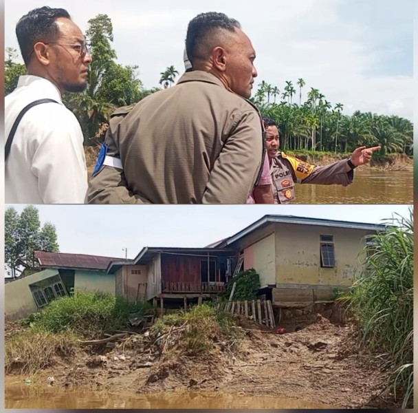 Abrasi Meluas di Paskem, Rumah dan Bangunan Sekolah Terancam Jatuh ke Sungai
