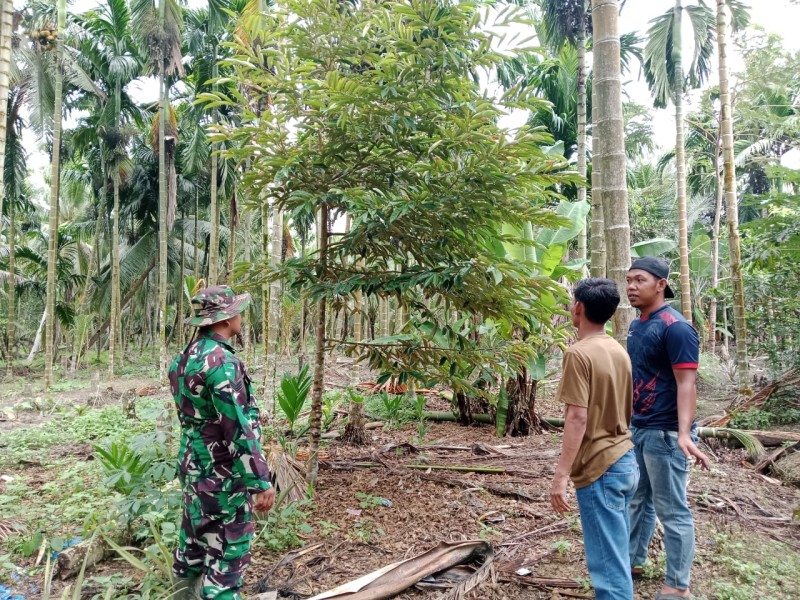 Babinsa Serka Ferry M. Barus Ajak Masyarakat Untuk Terus Lakukan Patroli Tapal Batas