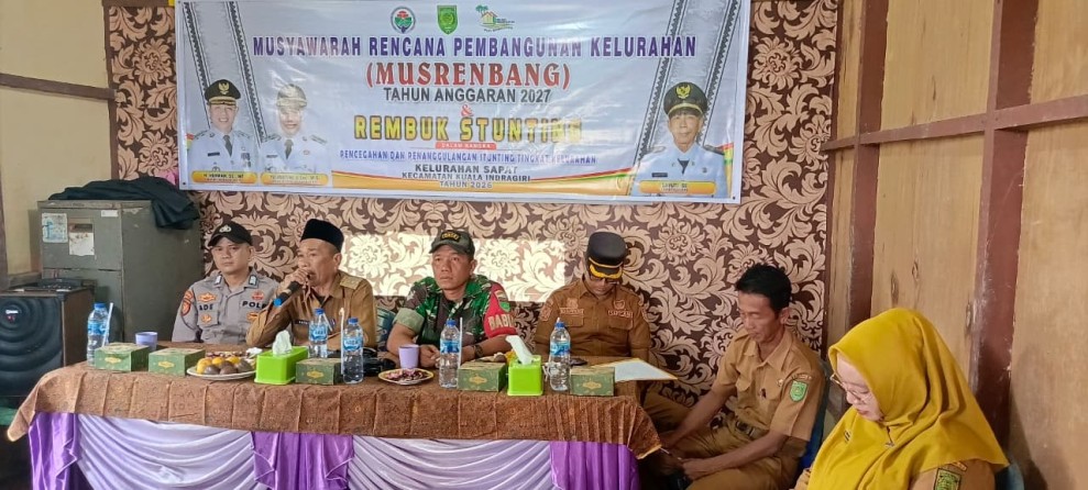 Babinsa Koramil 04/Kuindra Dukung Musrembang dan Rembuk Stunting