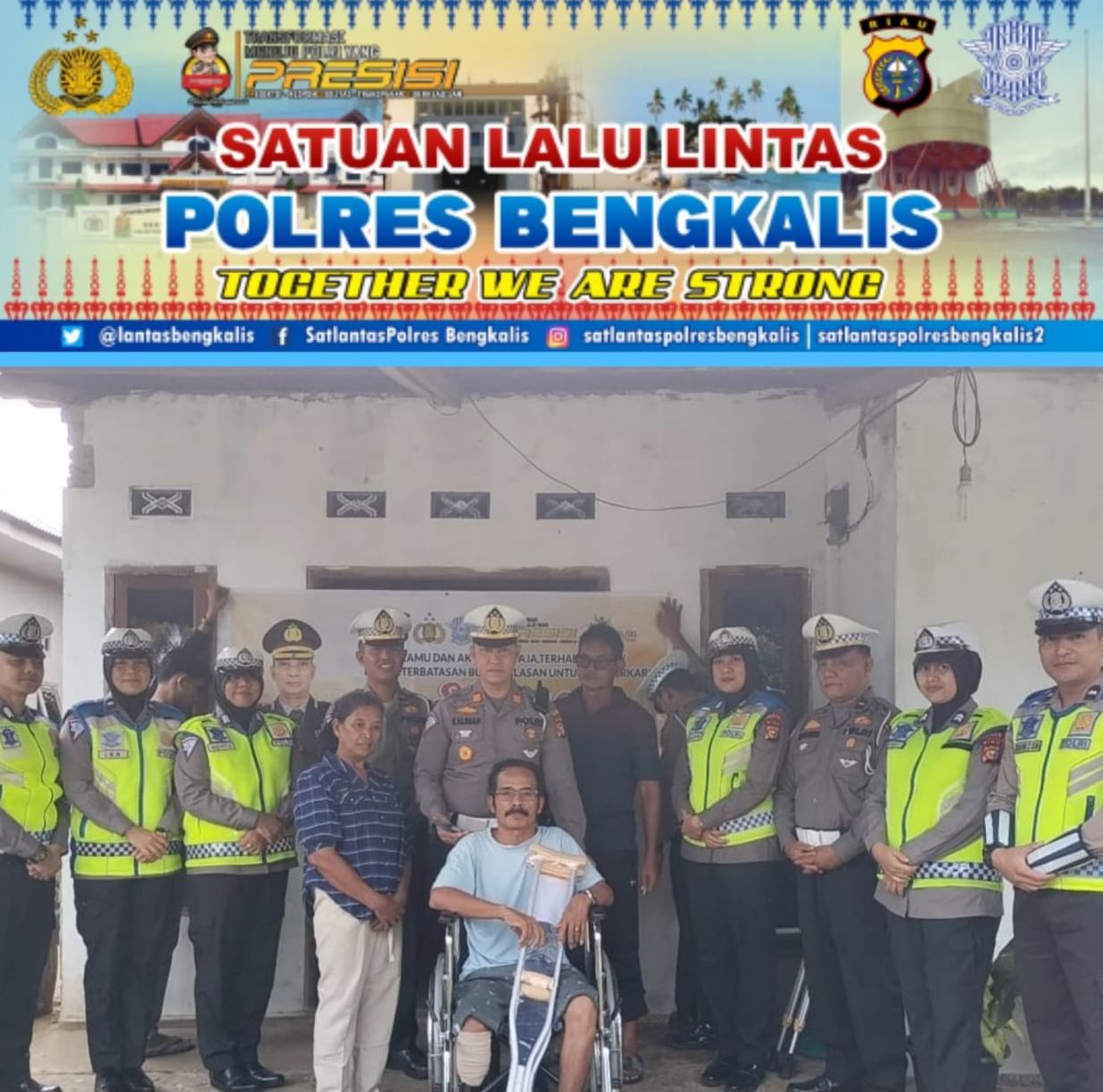 Dalam Rangka Hari Disabilitas Internasional, Kapolres Bengkalis Arahkan Jajarannya Laksanakan Bansos