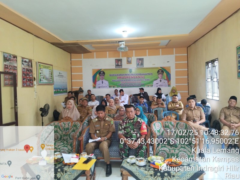 Babinsa Koramil 03/Tpl Hadiri Musrenbang Rencana Kerja Pemerintah DaerahTA 2026 Tingkat Kecamatan Kempas