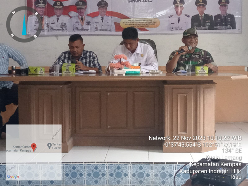 Babinsa Koramil 03/Tpl Hadiri Rapat Koordinasi Kebakaran Hutan Dan Lahan