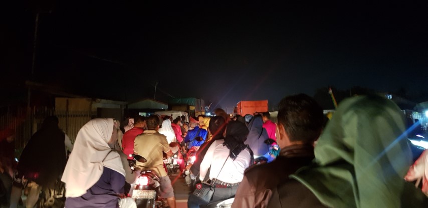 Malam Pembukaan MTQ ke-49 Inhil, Beberapa Ruas Jalan di Tembilahan Padat Merayap