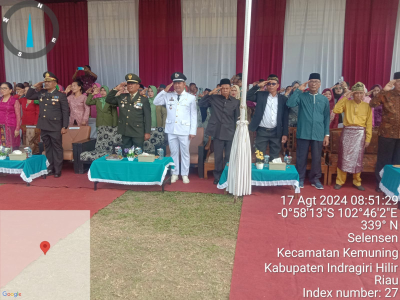 Kenang Para Pahlawan, Danramil 09/Kmg Ikuti Upacara HUT RI Ke-79 Tahun