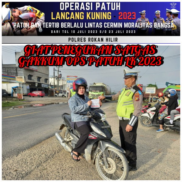 Patuh Lancang Kuning 2023 ini, Utamakan Tindakan Persuasif