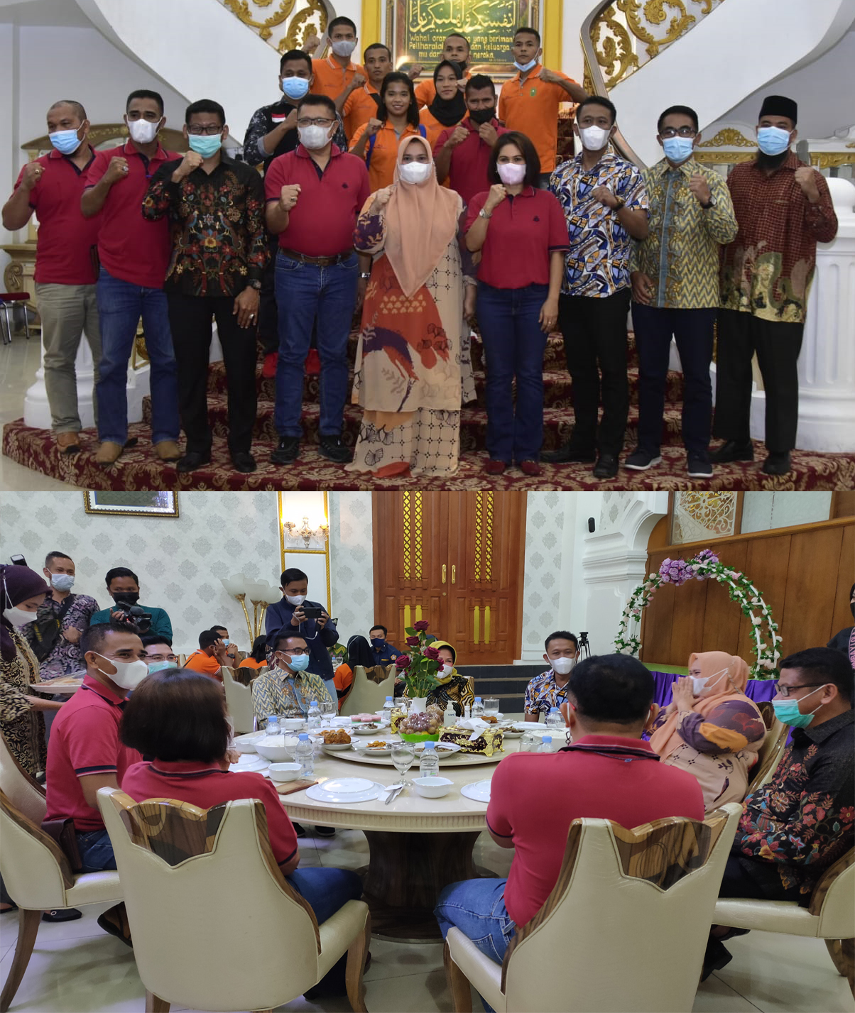 Bupati Bengkalis Jamu Makan Malam Atlit Tinju Pertina Provinsi Riau