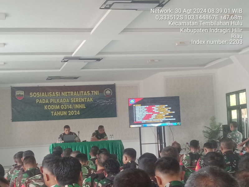 Babinsa Serda Johansah Bersama Prajurit Kodim 0314/Inhil Giat Jam Komandan