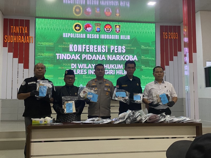 Merah Putih Melawan Racun: Polres Inhil Ringkus 79 Bandar, Besar dan Kecil Dihabisi