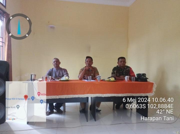 Babinsa 03/Tpl Hadiri Giat Rapat Persiapan STQ Kelurahan Harapan Tani
