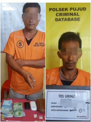 Dua Orang Pelaku Penyalahguna Sabu - Sabu berhasil di Ringkus Polsek Pujud