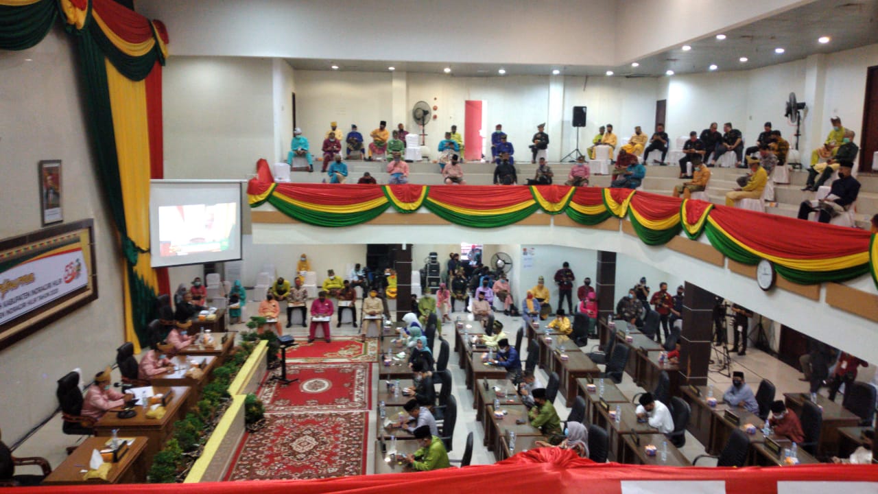 Bupati HM Apresiasi Rapat Paripurna Milad Inhil ke-55 Sesuai Protokol Kesehatan