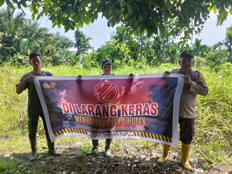 Patroli Sekaligus Sosialisasi dan Himbauan Terkait Larangan Membuka Lahan dan Hutan Dengan Cara di Bakar