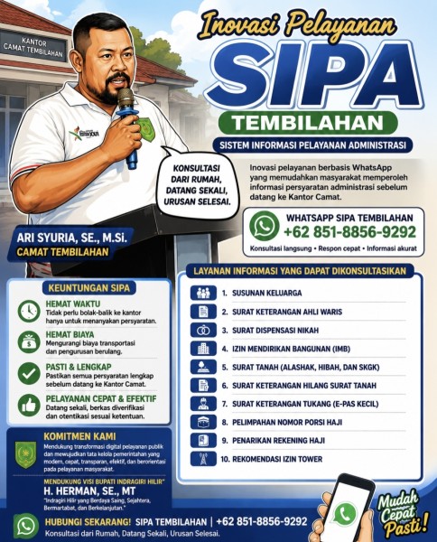Di Ujung Jari Ada Kepastian, Layanan Administrasi di Tembilahan Kini Bisa Lewat WhatsApp