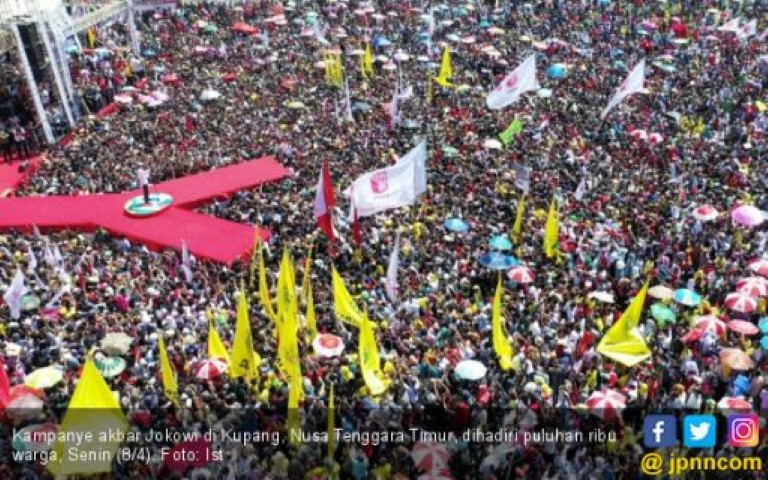 Antusiasme Luar Biasa Puluhan Ribu Warga Kupang di Kampanye Akbar Jokowi