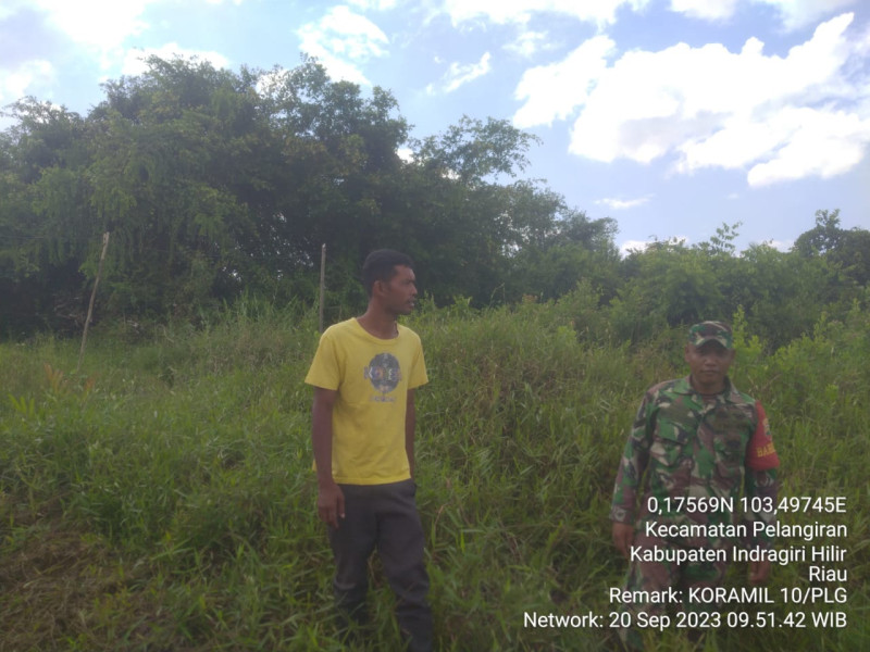 Babinsa Koramil 10/Pelangiran Lakukan Pemantauan Terhadap Karlahut