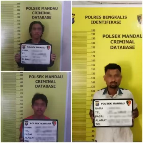 Unit Reskrim Polsek Mandau Tangkap 3 Tersangka Curas Ini