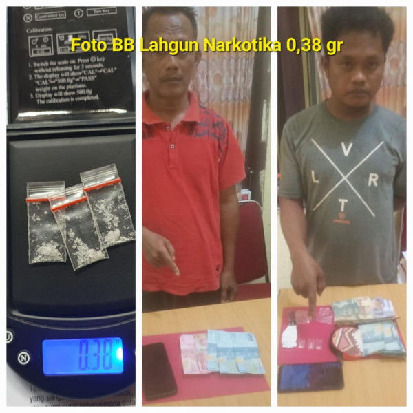 Dua Pengedar Narkotika Warga Pujud Selatan Diringkus Polsek Pujud, Polres Rohil