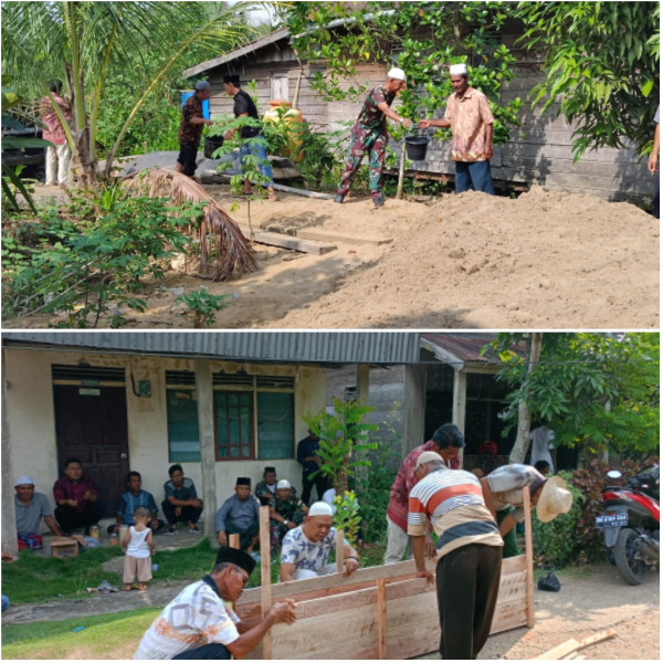 Bentuk Wujud Kepedulian TNI, Danramil 03/Tpl Melayat Warga Binaannya Yang Meninggal