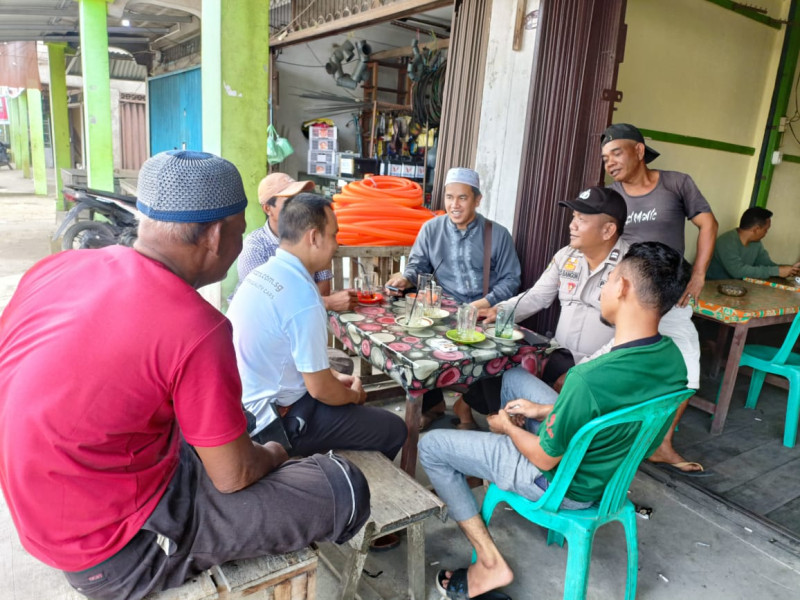 Antisipasi Gangguan Kamtibmas, Bhabinkamtibmas Polsek Gaung Aiptu Edysah Putra Bangun Lakukan Giat Sambangi Masyarakat