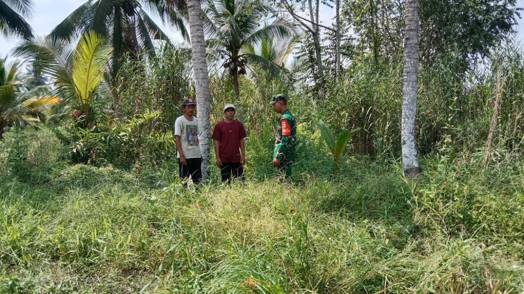 Kamis Pagi di Benteng Barat: Serka Yadi Yanto Patroli Tapal Batas, Himbau Warga Jangan Bakar Lahan Demi Napas Inhil