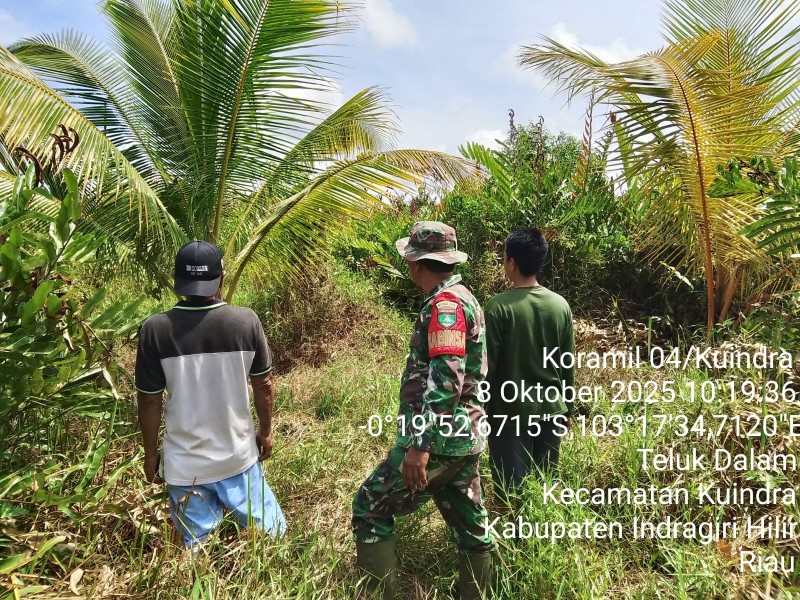 Patroli Tapal Batas di Desa Teluk Dalam Berjalan Aman dan Lancar