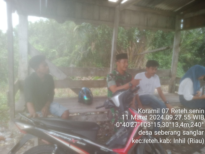 Tingkatkan Sinergitas, Koramil 07/Reteh Berikan Informasi Terkait Keamanan Menjelang Bulan Suci Ramadhan