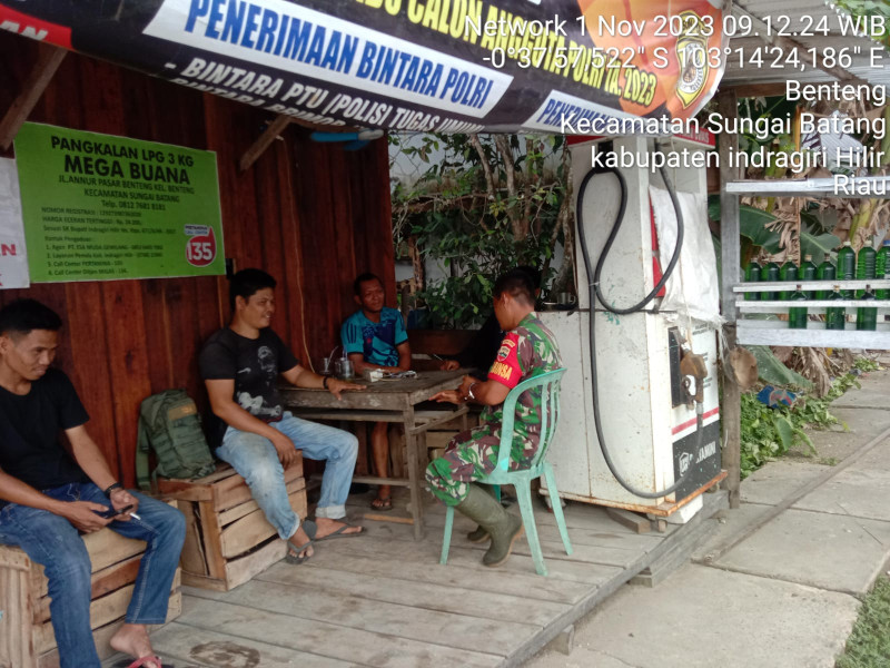 Koramil 07/Reteh Terus Mengawasi Anak-anak Di Wilayah Untuk Menghindari Judi Online dan Narkoba