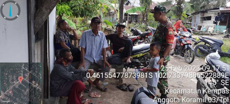 Babinsa Koramil 03/Tpl Komsos Dengan Tomas dan Toga