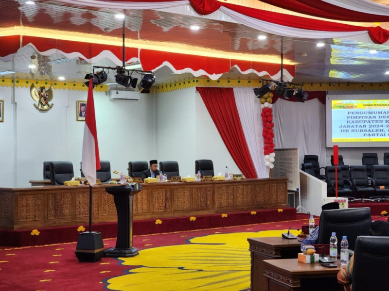 DPRD Kampar Gelar Rapat Paripurna Penetapan Iib Nursaleh Jadi Wakil Ketua DPRD Kampar Periode 2024-2029