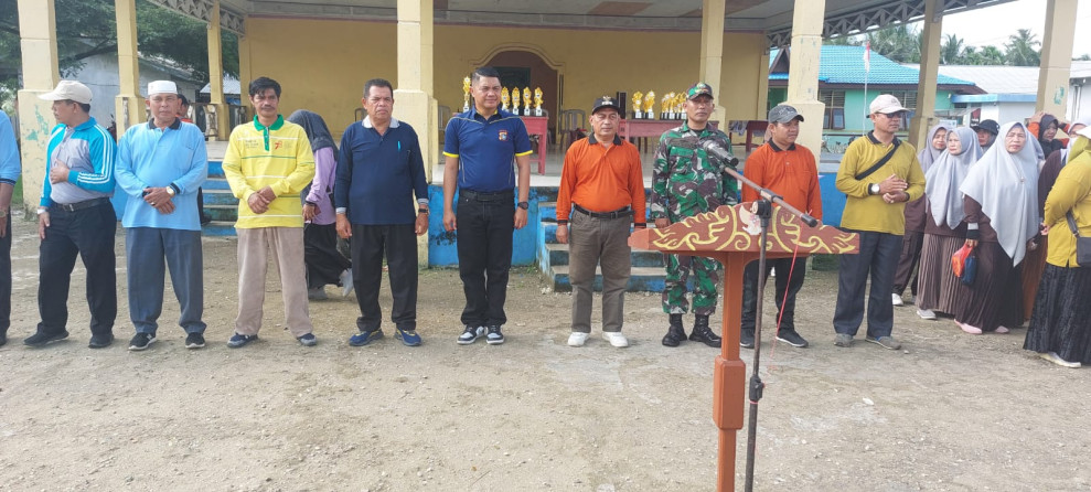 Babinsa Koramil 05/Gas Kopda Umar Nasution Hadiri Pembukaan O2SN Dan FLS2N Diwilayah Binaan