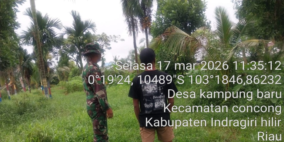 Babinsa Koramil 04/Kuindra Komitmen Jaga Keamanan Melalui Patroli Tapal Batas