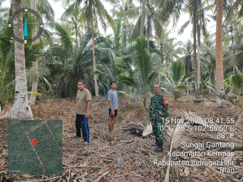 Babinsa Koramil 03/Tempuling Gencar Patroli Karhutla, Pastikan Wilayah Bebas Api