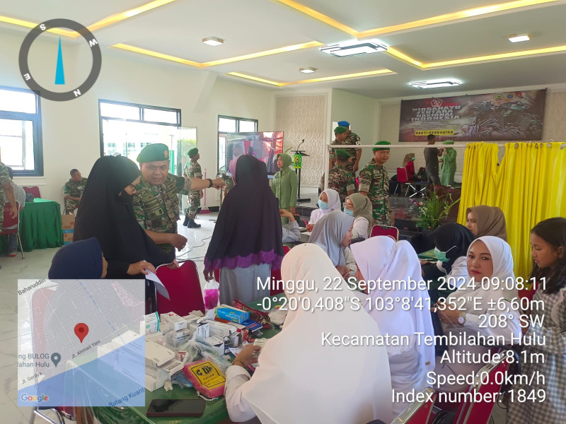 Kodim 0314/Inhil Gelar Donor Darah, Sunat Dan Pengobatan Gratis, Peringati HUT ke-79 TNI Tahun 2024