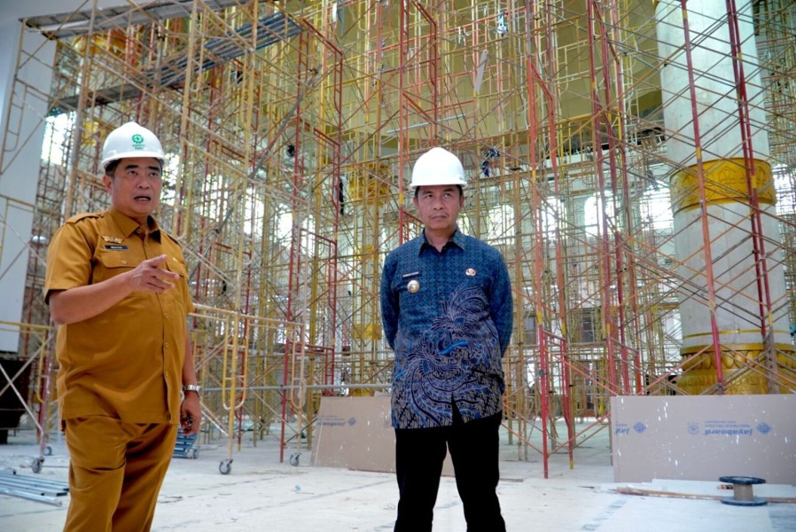 Bupati Kampar Tinjau Langsung Proses Pembangunan Islamic Center