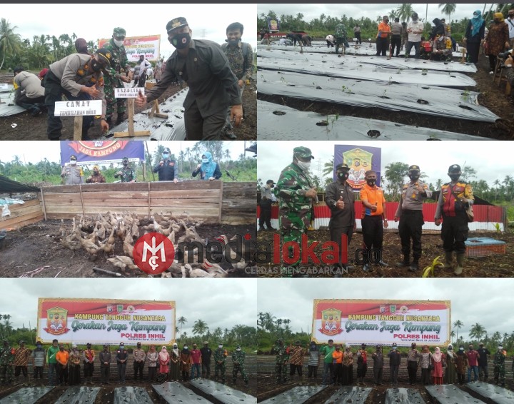 Polres Inhil Launching Kampung Tangguh Nusantara di Wilayah Polsek Tembilahan Hulu