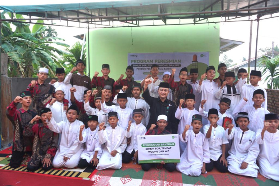 IZI Perwakilan Riau Resmikan Sumur Bor, Tempat Wudhu dan WC Untuk Ponpes Alfahmu Kampar