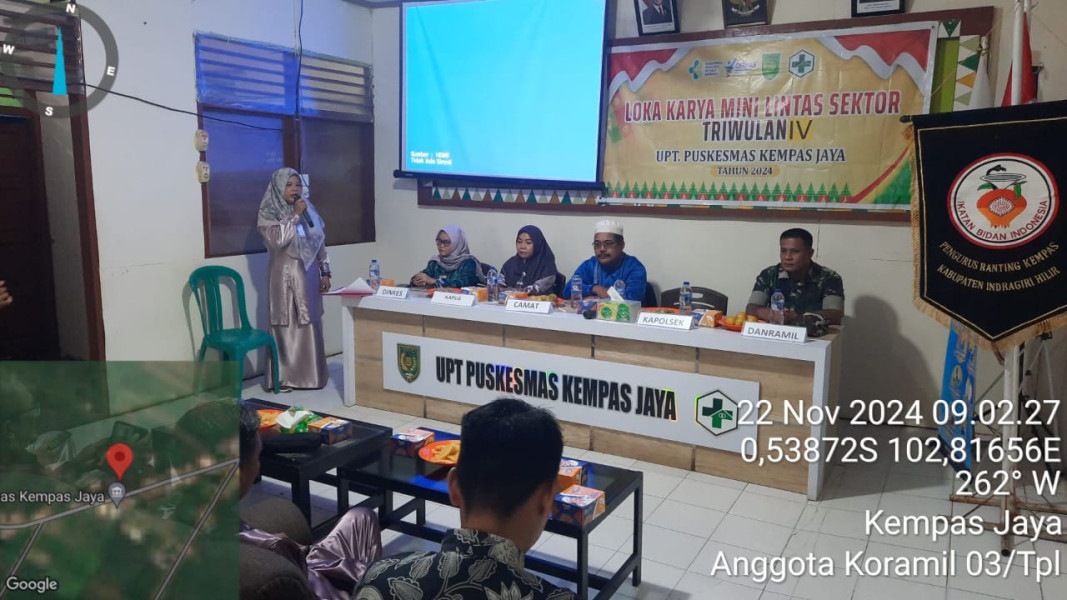 Babinsa Koramil 03/Tpl Hadiri Lokakarya Mini Lintas Sektor Triwulan IV UPT Puskesmas Kempas Jaya