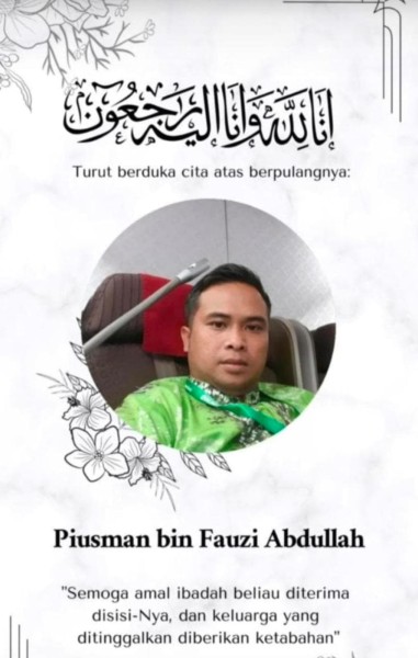 Management PT BPP Turut Berbela Sungkawa atas Wafatnya Piusman Bin Fauzi Abdullah