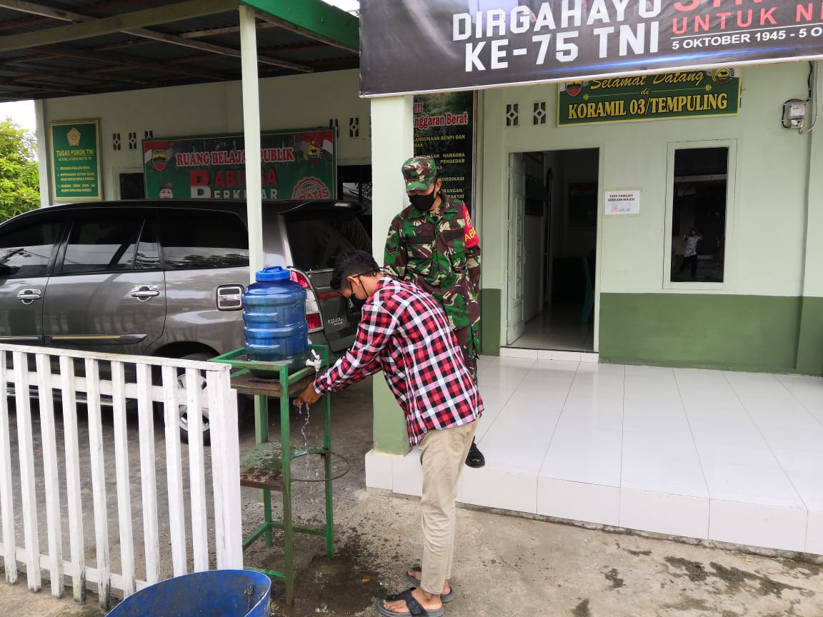 Koramil 03/Tempuling Kodim 0314/Inhil Rutin Jalankan Program Babinsa Berkibar