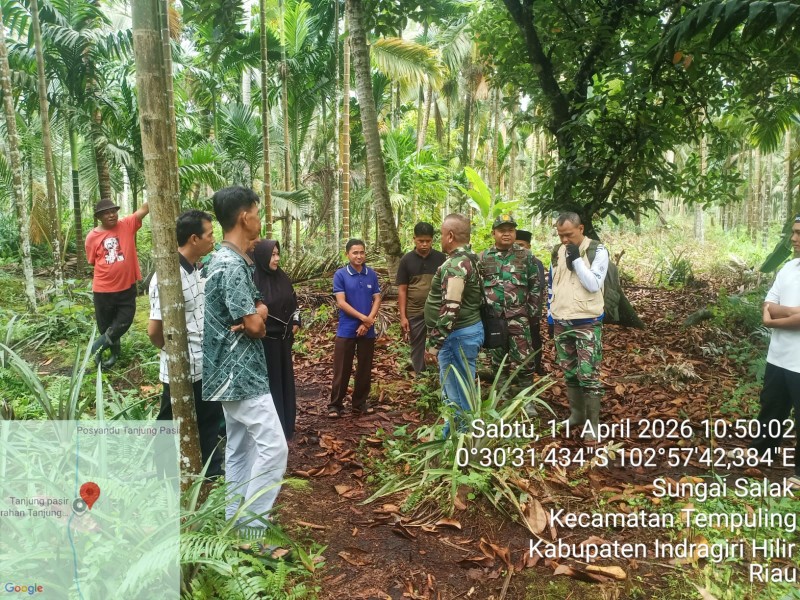 Tinjau Lokasi KDKMP, Danramil 03/Tempuling Pastikan Persiapan Berjalan Maksimal
