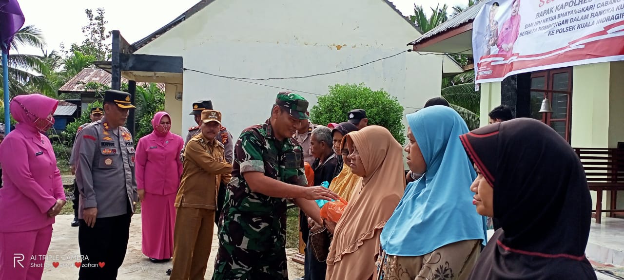 Babinsa Koramil 04/Kuindra Lakukan Kunjungan Kerja Kapolres Inhil