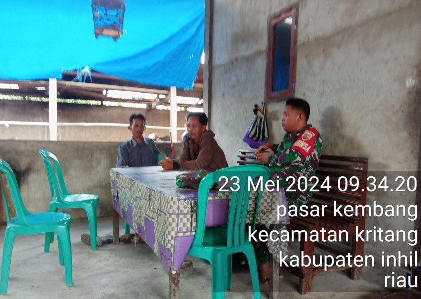 Babinsa Koramil 09/Kmg Harap Masyarakat Apabila Ada Hal-hal Yang Menonjol Agar Segera Melapor