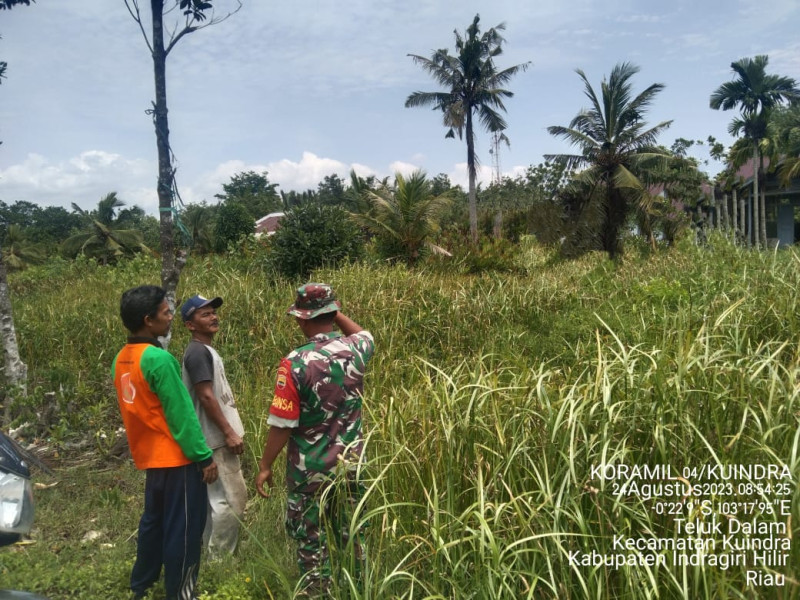 Babinsa Koramil 04/Kuindra Terus Patroli Karhutla Pada Musim Kemarau Saat Ini