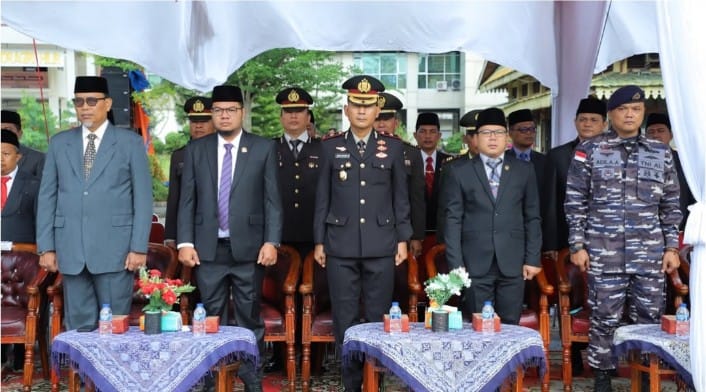 Ketua DPRD Inhil bersama Forkopimda Upacara Hari Bela Negara