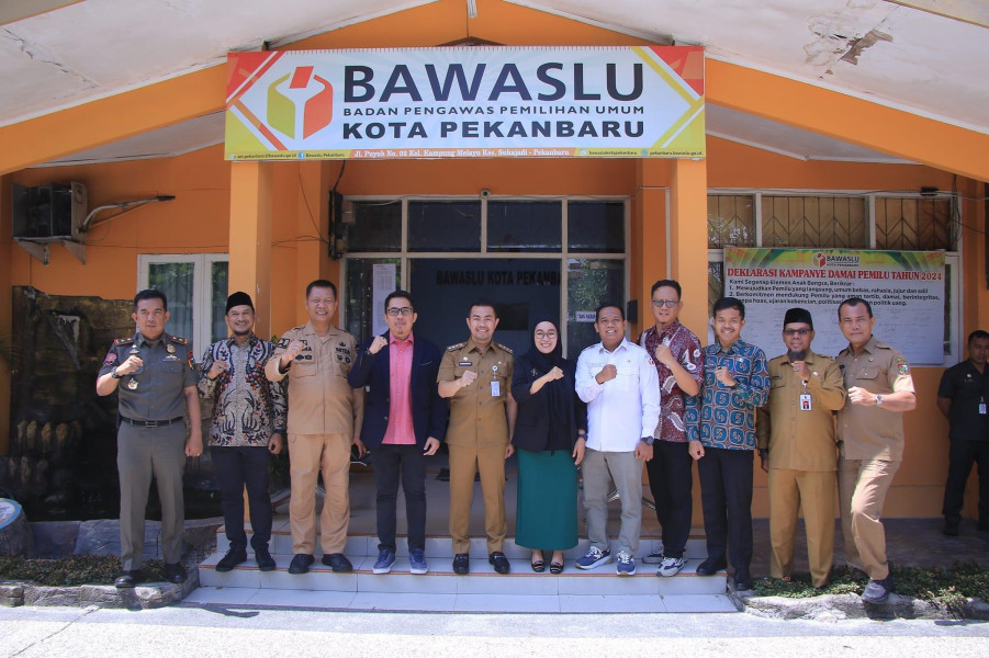 Jelang Pilkada Serentak di Pekanbaru 2024, Pj Walikota Koordinasi dengan Bawaslu Pekanbaru