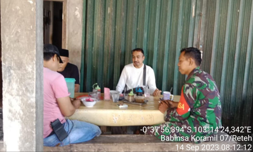 Koramil 07/Reteh Jalin Silaturahmi dan Ingatkan Warga Untuk Menjaga Lahan dan Hutan