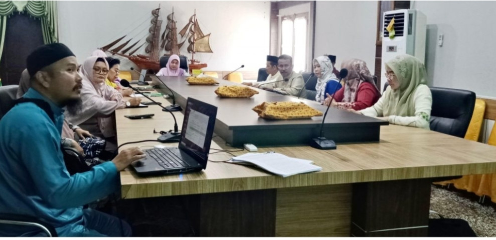 Bersama OPD Yang Lain, DP2KBP3A Inhil Ikuti Rapat Sinkronisasi Data Stunting