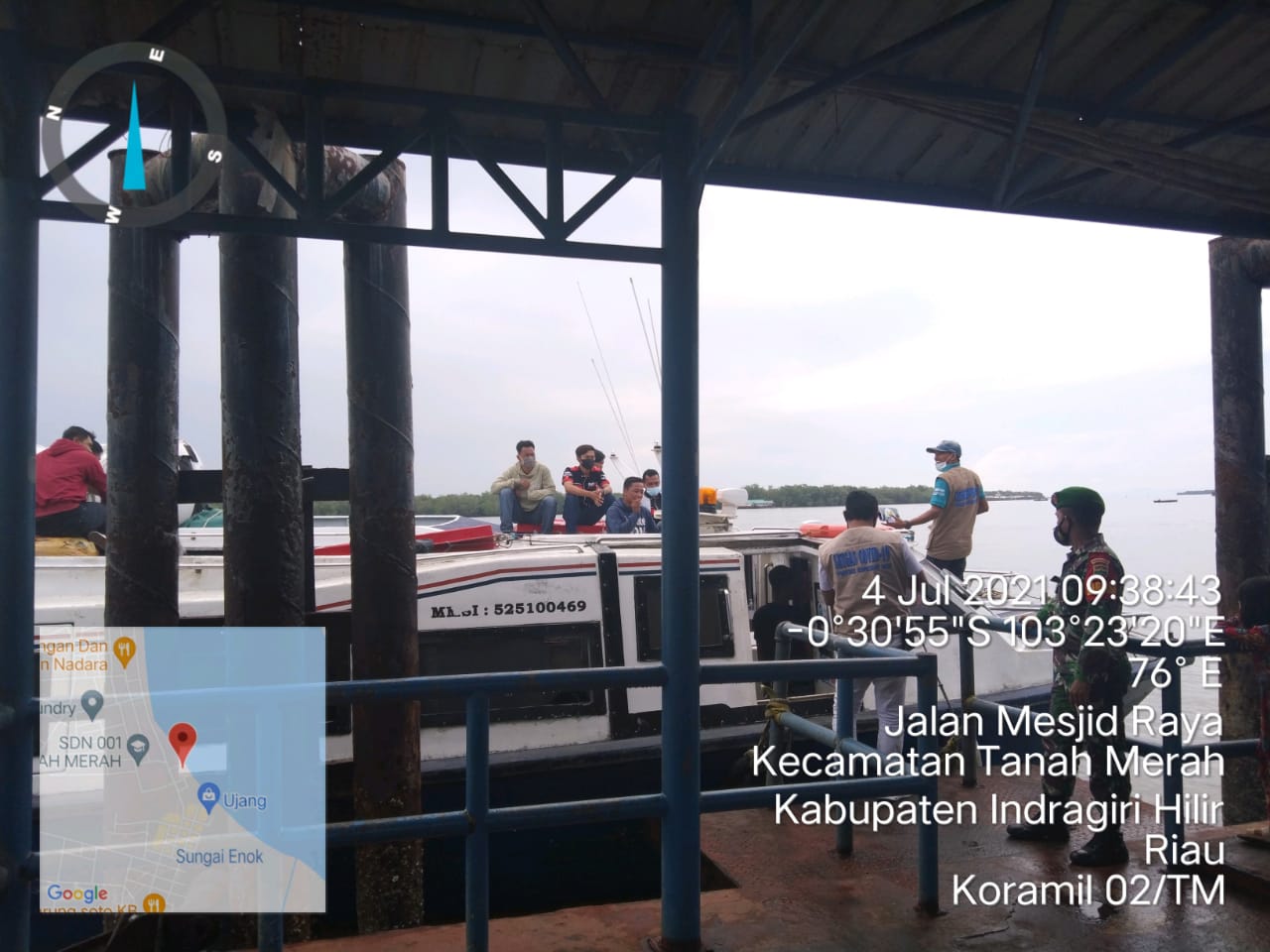 Penegakan Protkes di Pelabuhan Tanah Merah Semakin Gencar Dilakukan Babinsa