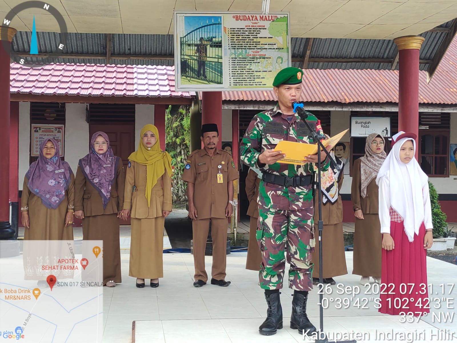 Serda Darmadi Aktif Lakukan Wasbang di SDN 017 Sencalang